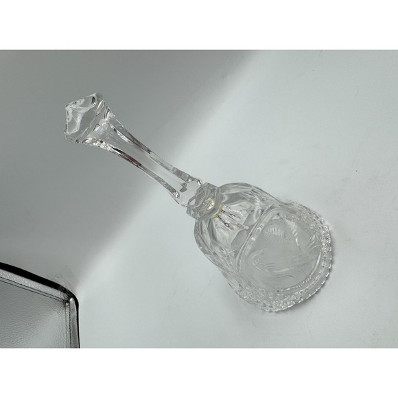 Hofbauer Byrdes Bell German Lead Crystal Frosted 8in "BIRD ON A LIMB" Vintage - Picture 6 of 11